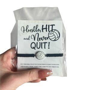 5/$25 Black and White Volleyball Bracelet